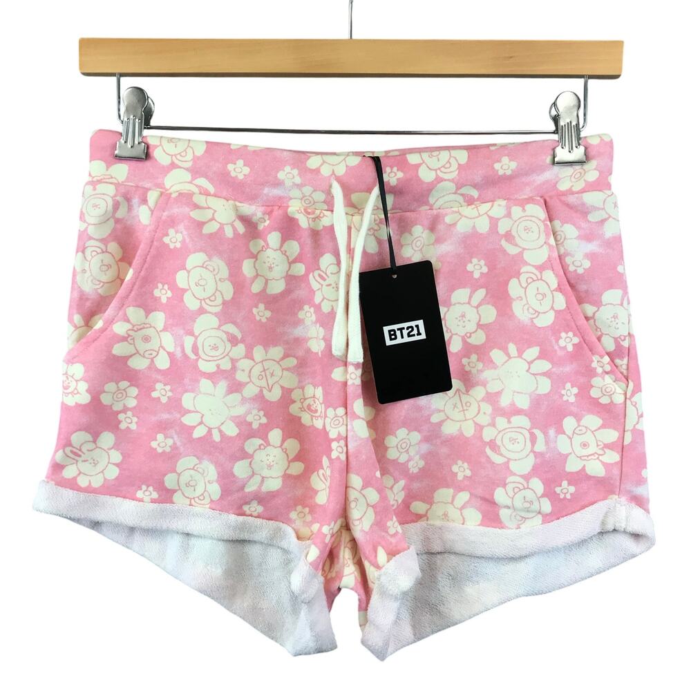 New BT21 Floral‎ Pink Wash Lounge Shorts size M